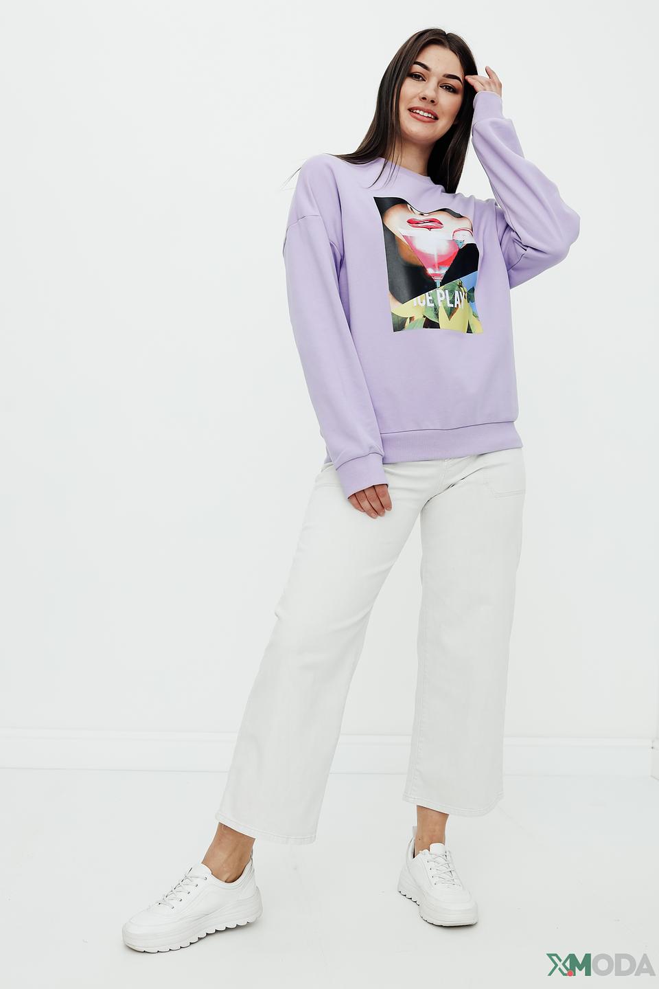 Толстовка Ice Play с принтом губ