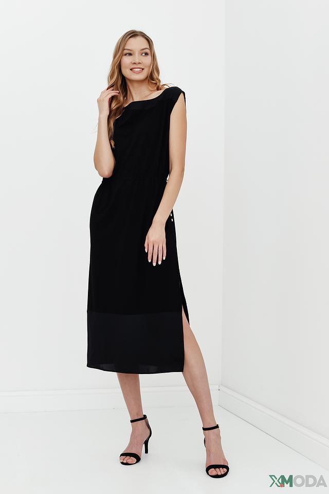 Платье Penny Black Black чёрное с разрезом