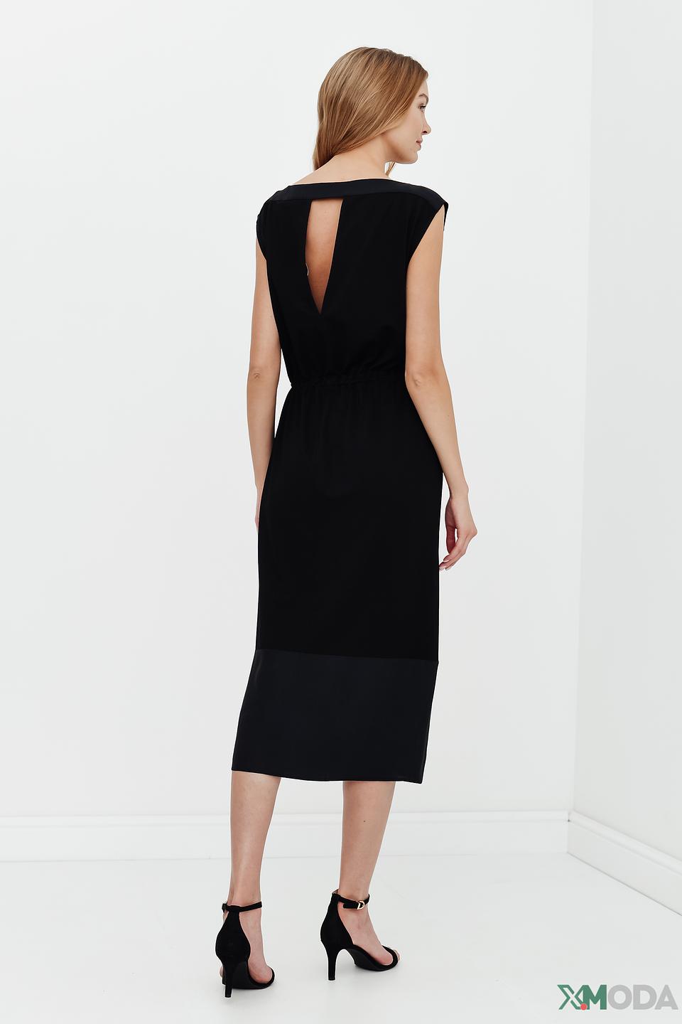 Платье Penny Black Black чёрное с разрезом