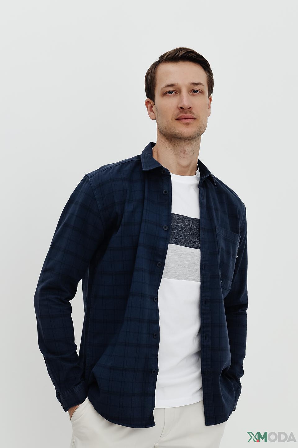 Рубашка в клетку Tom Tailor denim