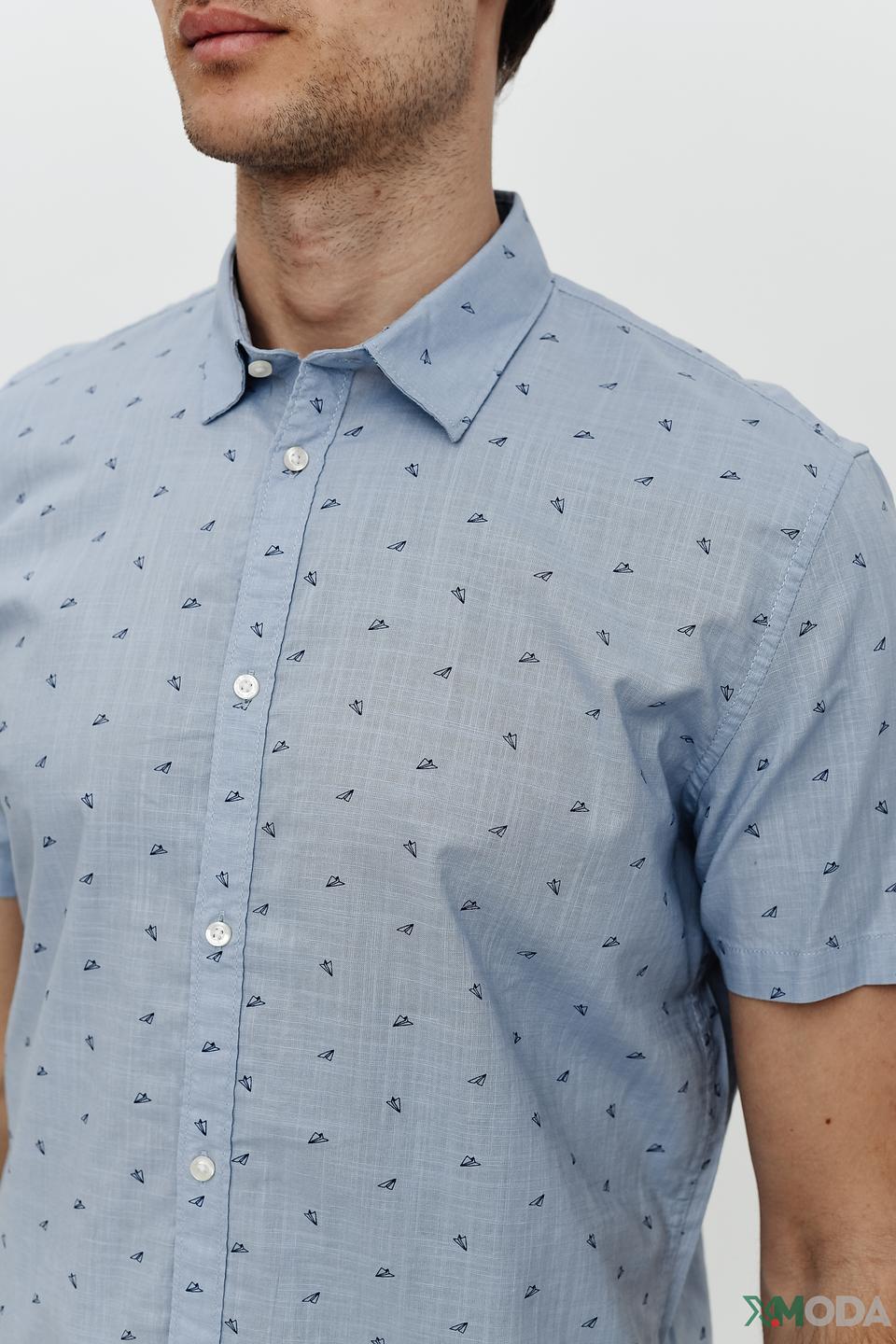 Рубашка кр Tom Tailor denim boy голубая