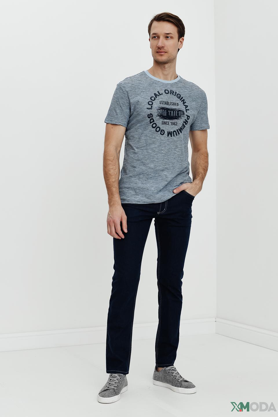 Футболка Tom Tailor в полоску серая