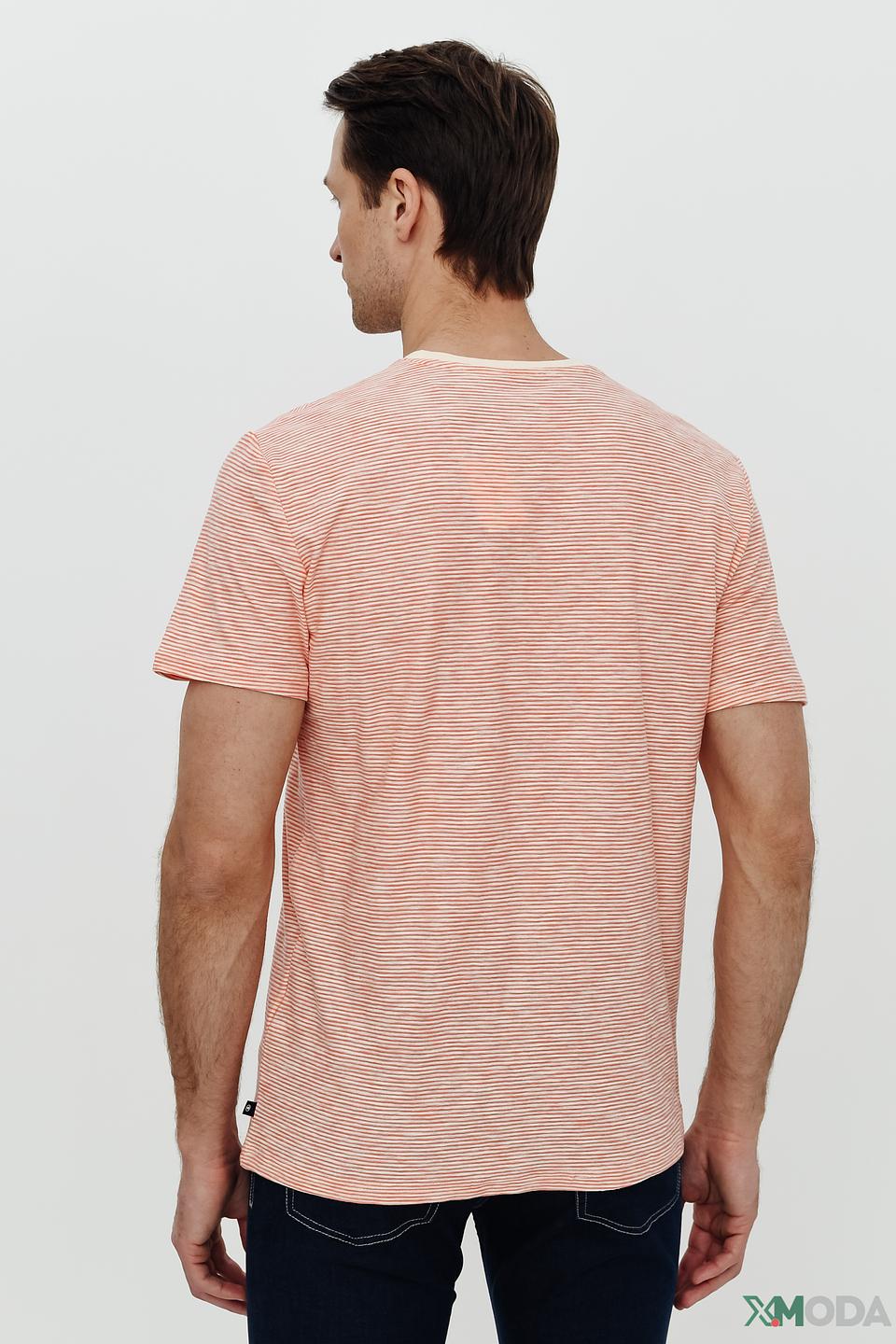 Футболка Tom Tailor в полоску персиковую