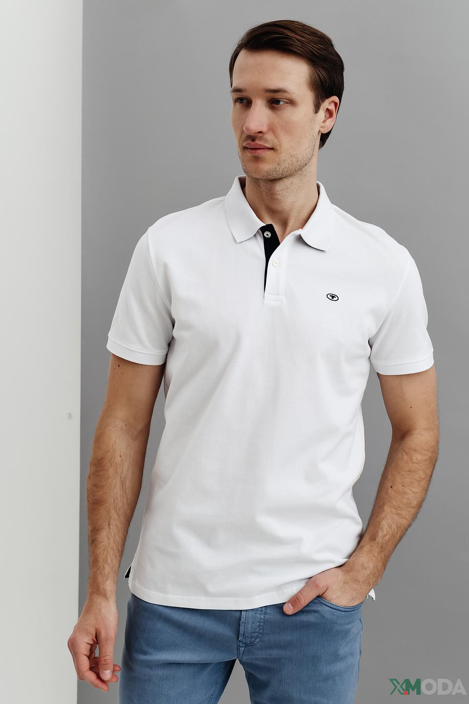 Поло Tom Tailor белый