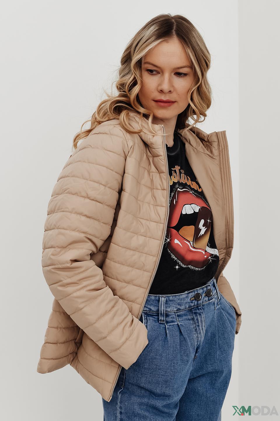 Куртка Olsen стеганая бежевая