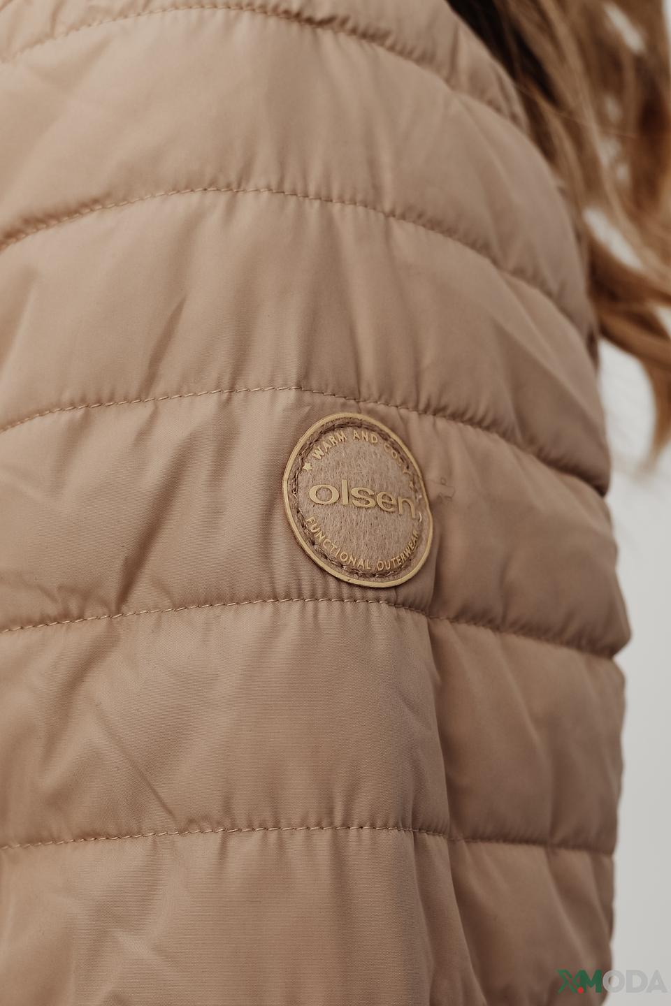 Куртка Olsen стеганая бежевая