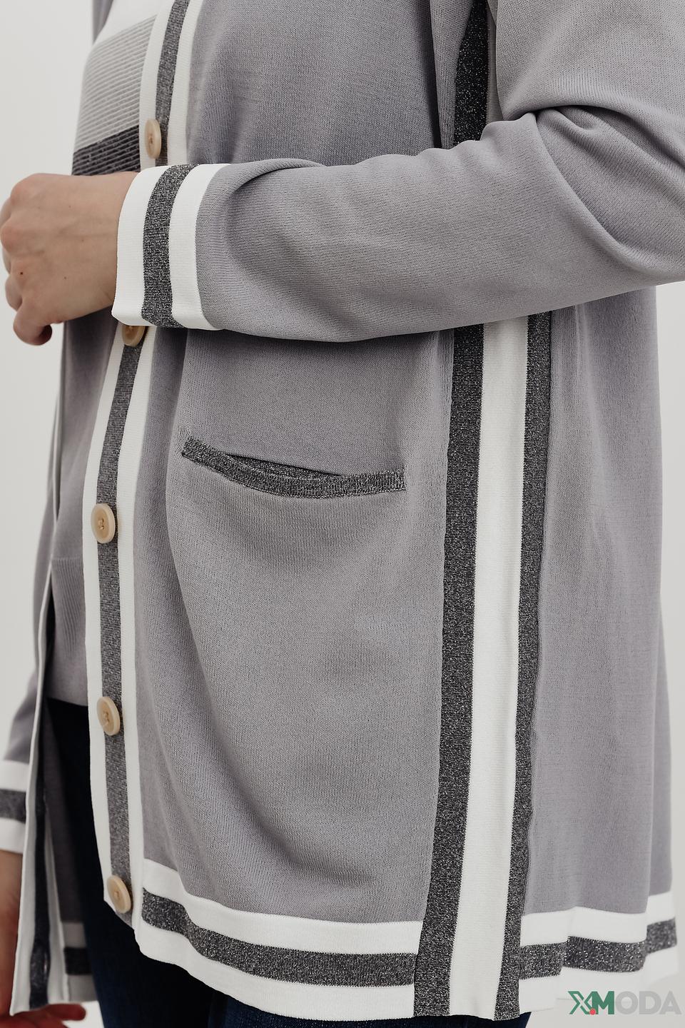 Кардиган Pezzo серый с полоской