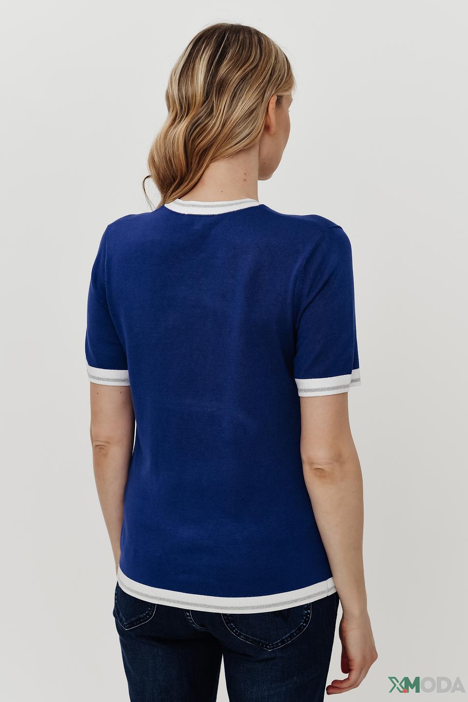 Пуловер Pezzo с V-образным вырезом синий