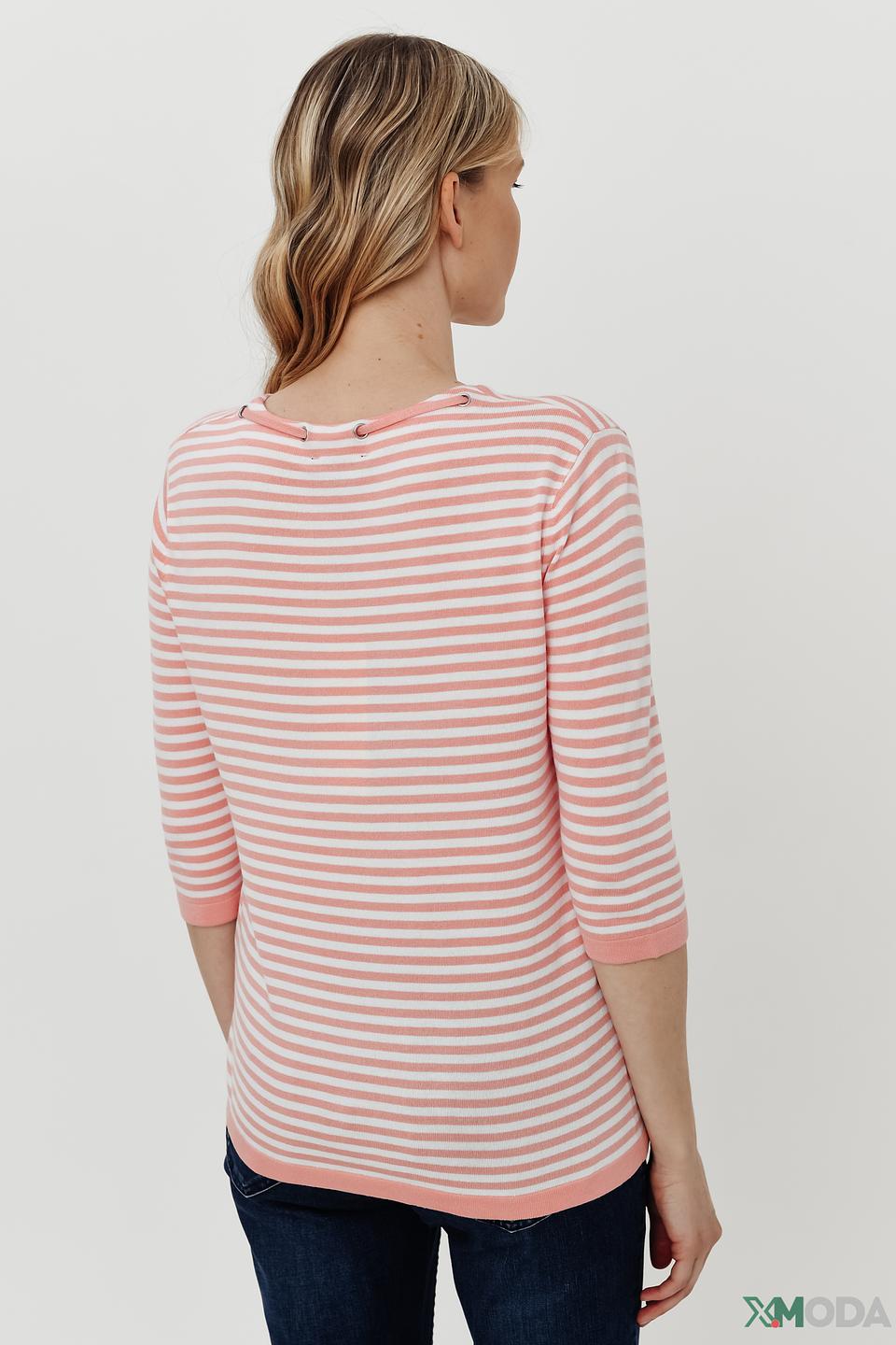 Пуловер Pezzo в полоску с капюшоном