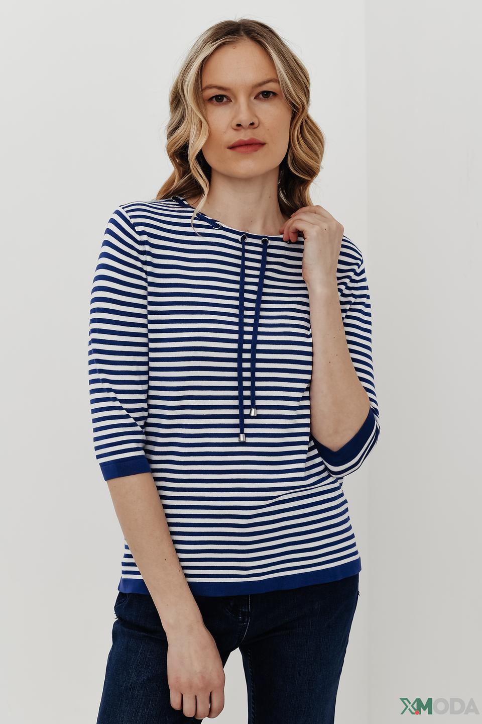 Пуловер Pezzo в полоску с завязками