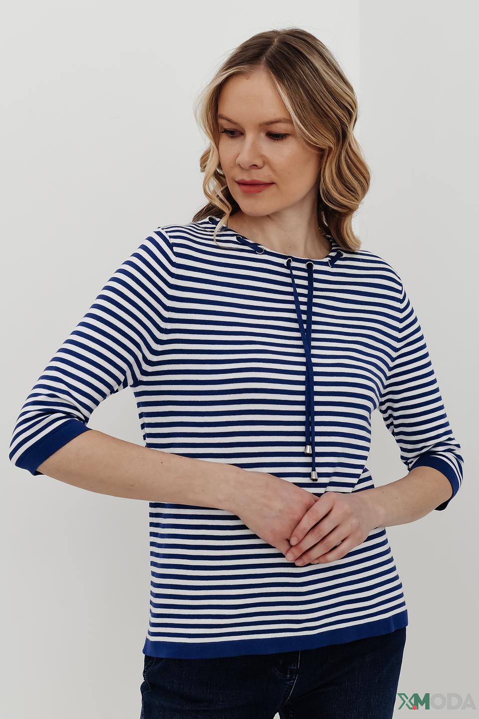 Пуловер Pezzo в полоску с завязками