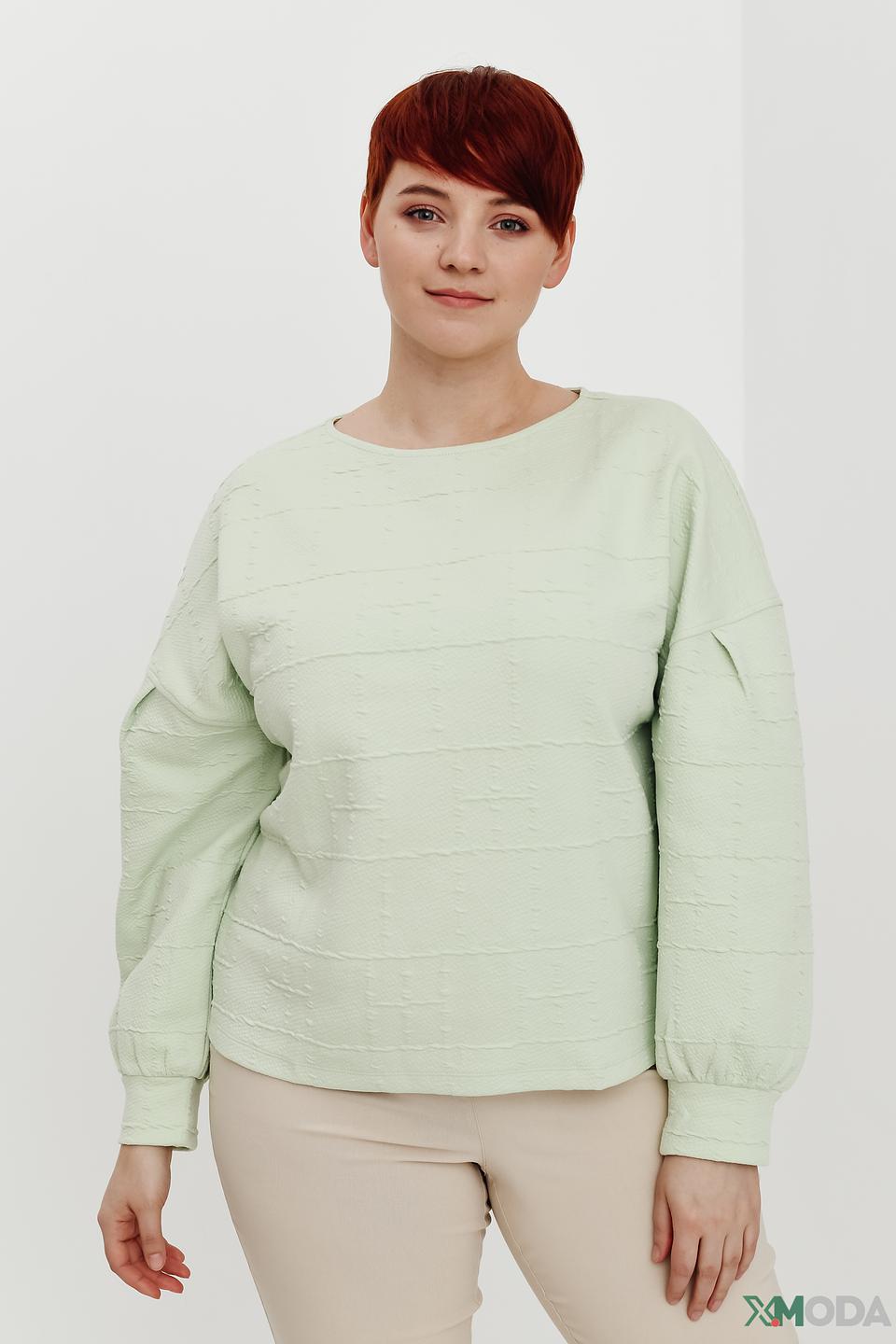 Пуловер Taifun мятный с текстурой