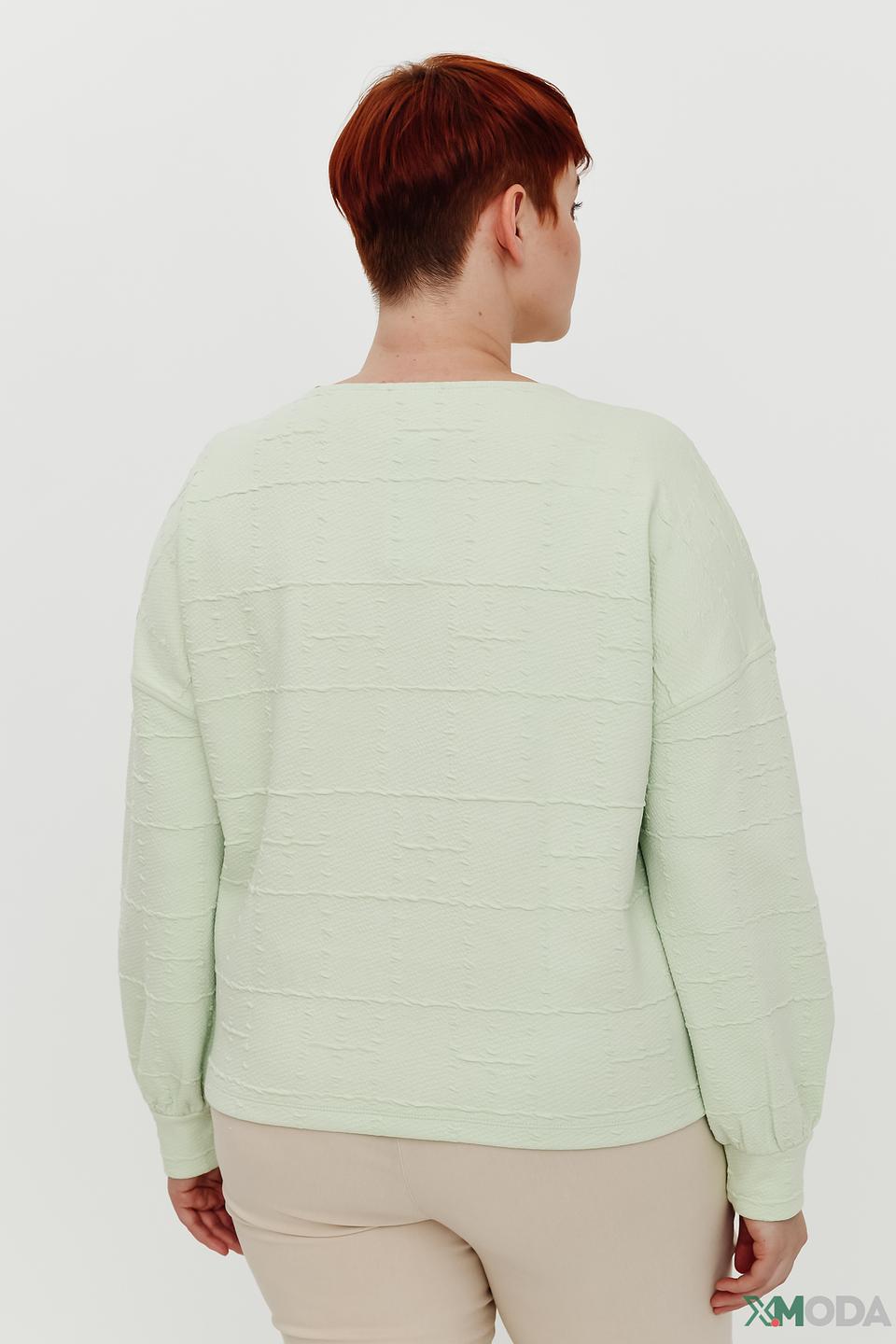 Пуловер Taifun мятный с текстурой