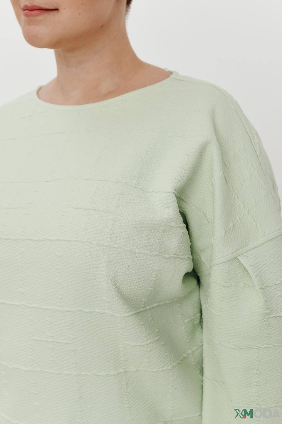 Пуловер Taifun мятный с текстурой