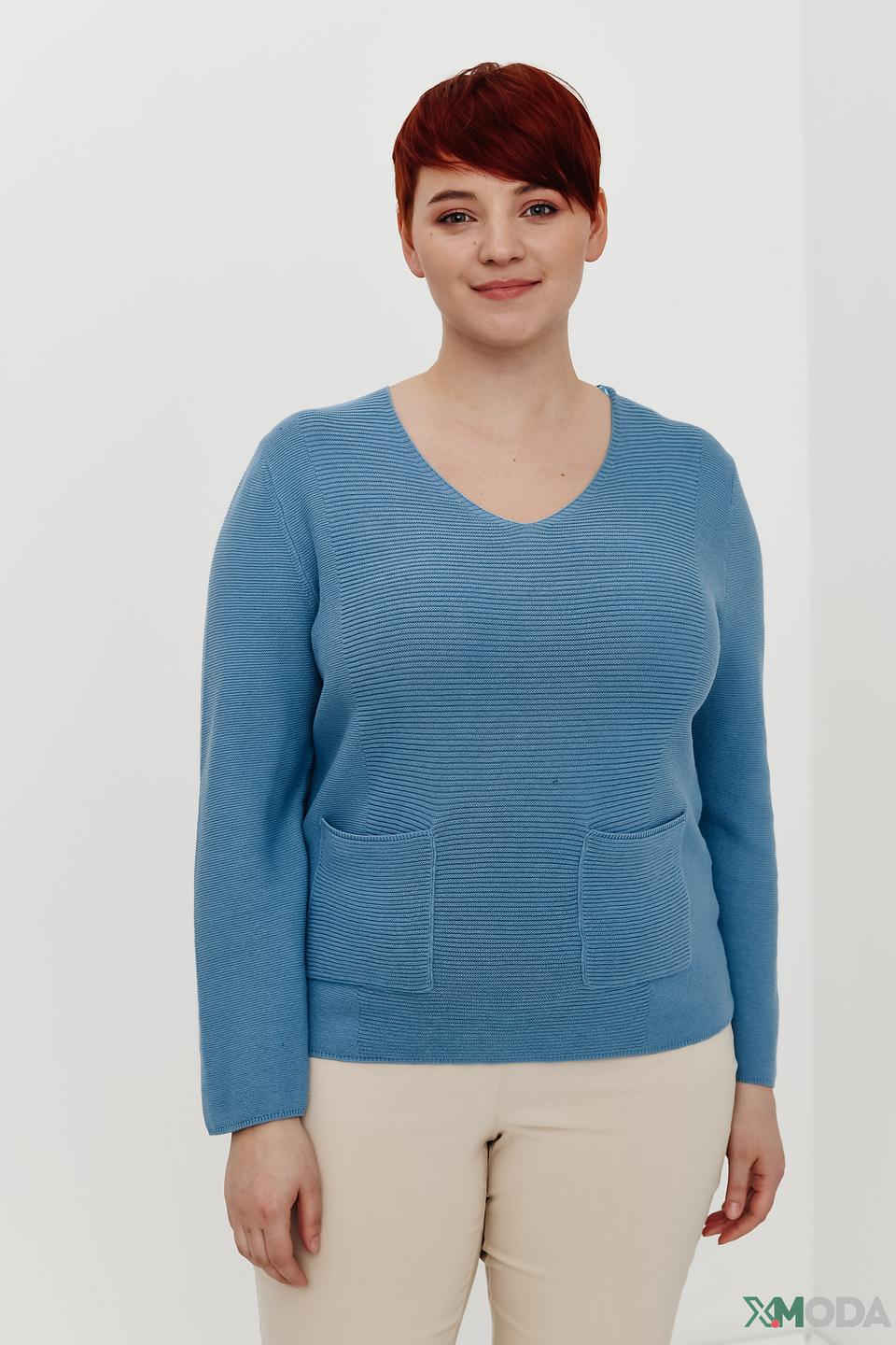Пуловер Via Appia с карманами голубой
