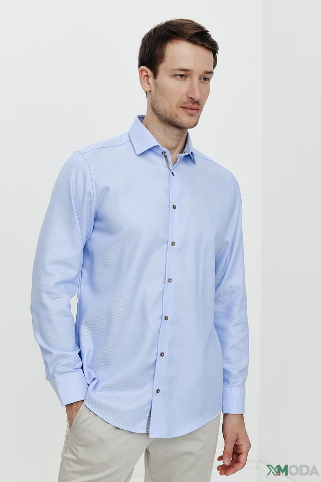 Рубашка Venti men голубая приталенная