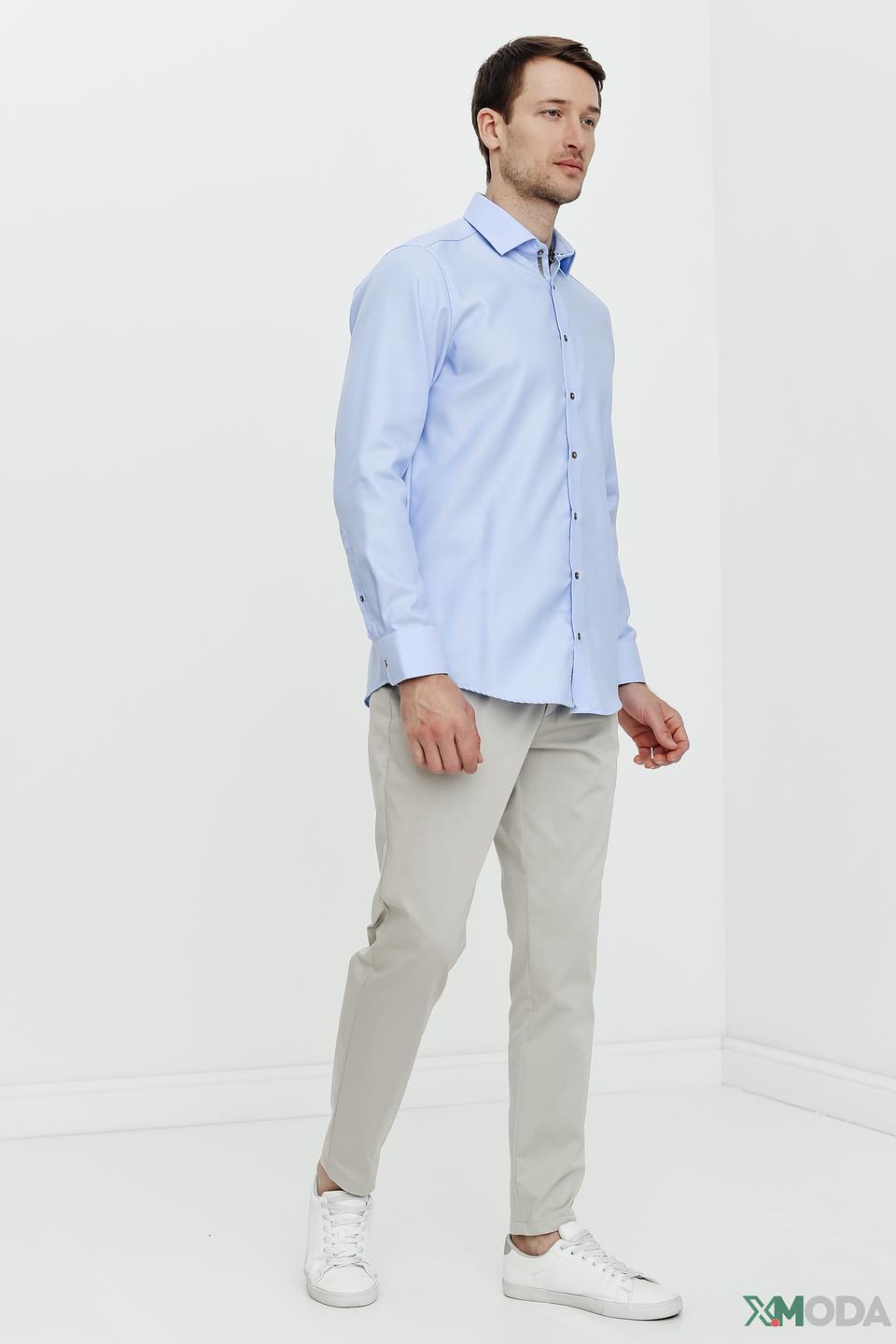 Рубашка Venti men голубая приталенная