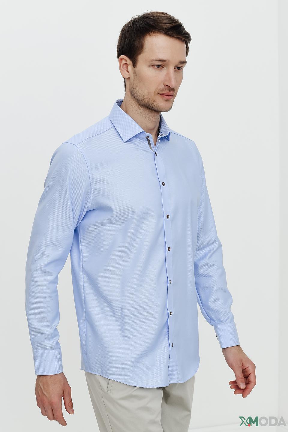 Рубашка Venti men голубая приталенная