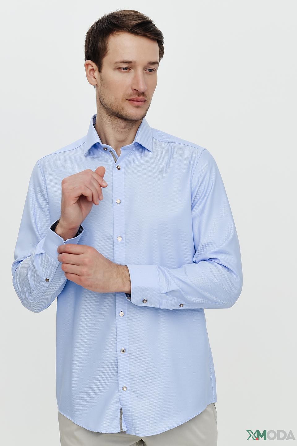 Рубашка Venti men голубая приталенная