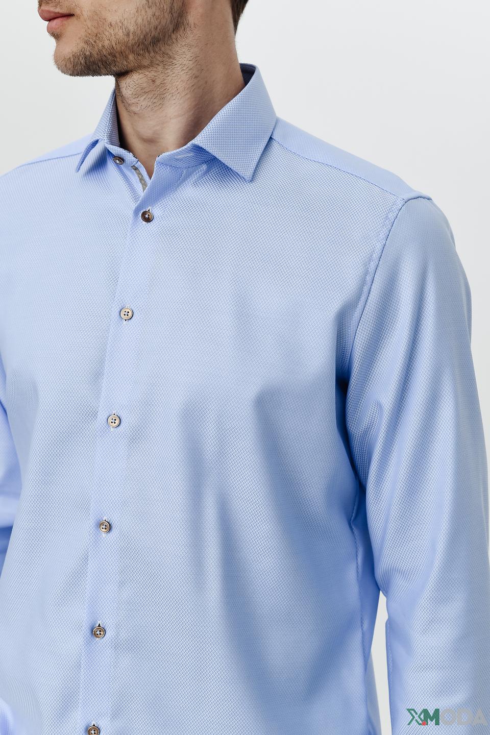 Рубашка Venti men голубая приталенная