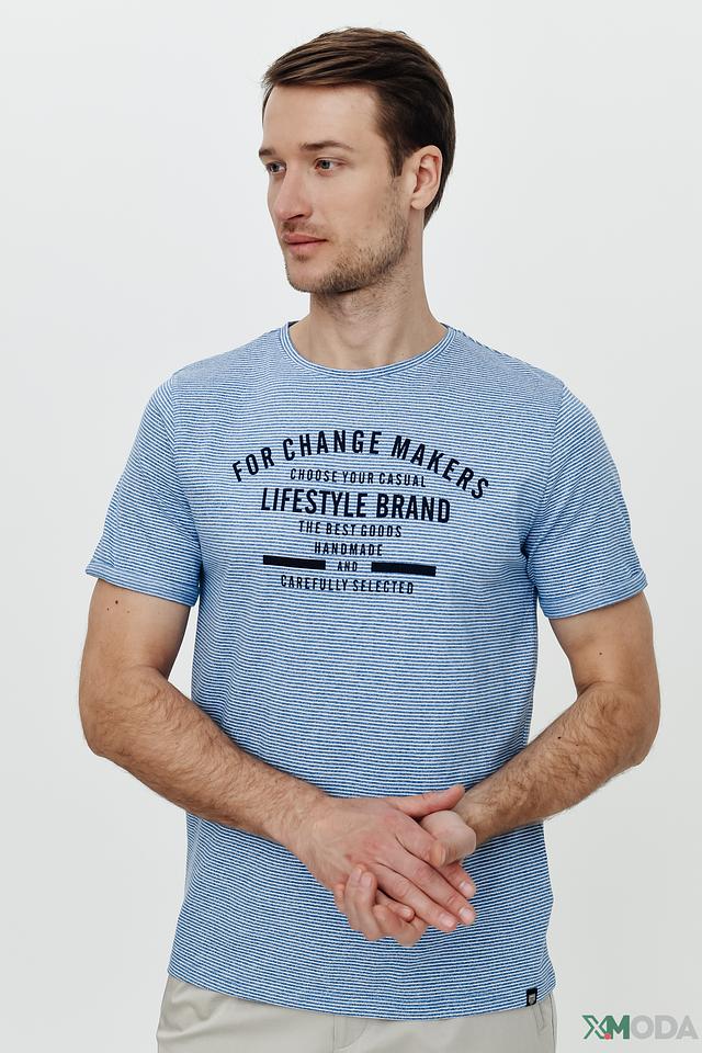 Футболка Basefield в полоску голубую