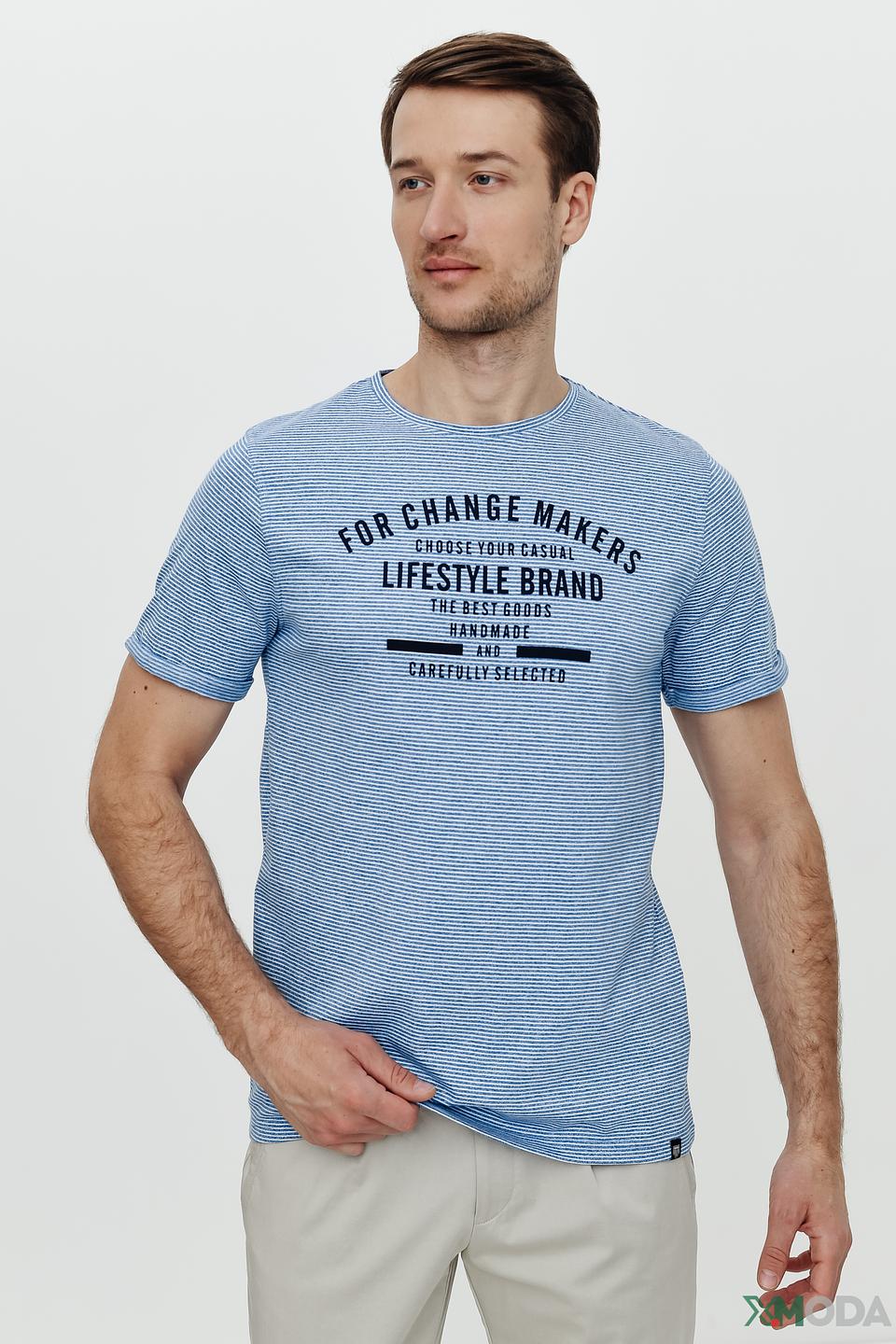 Футболка Basefield в полоску голубую