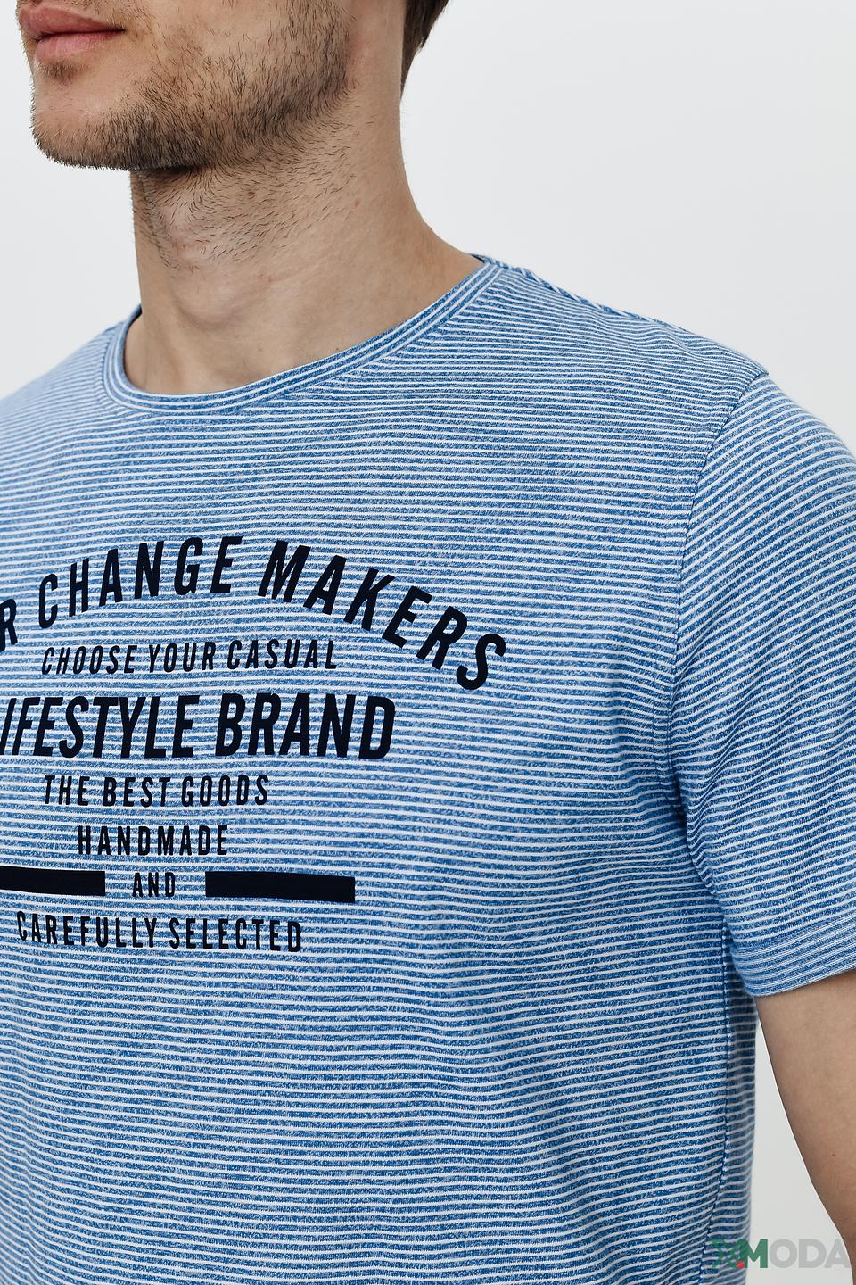 Футболка Basefield в полоску голубую