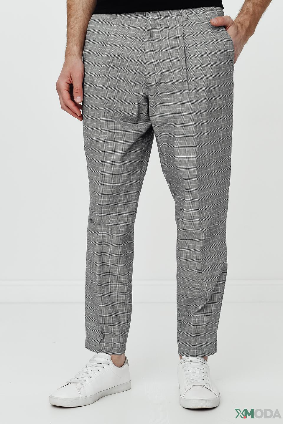 Брюки Boss Business в клетку серые