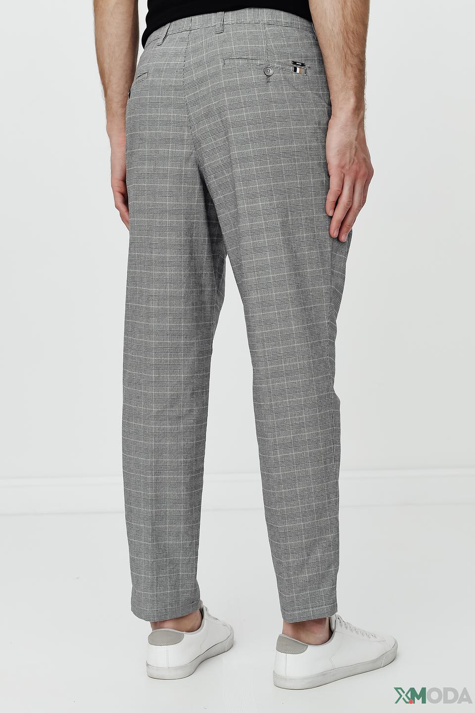 Брюки Boss Business в клетку серые