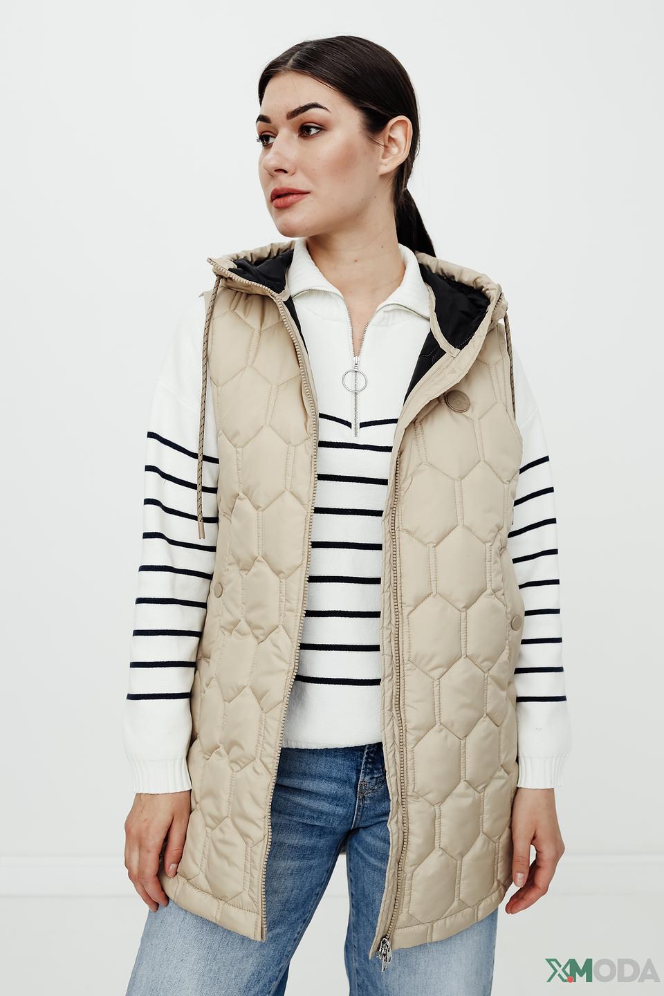 Жилет QS girl стеганый бежевый