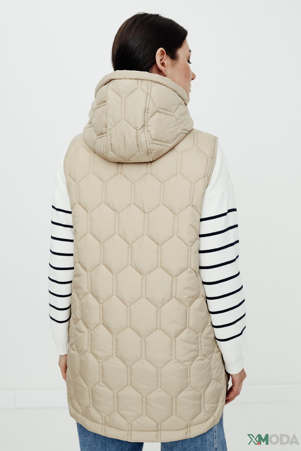 Жилет QS girl стеганый бежевый