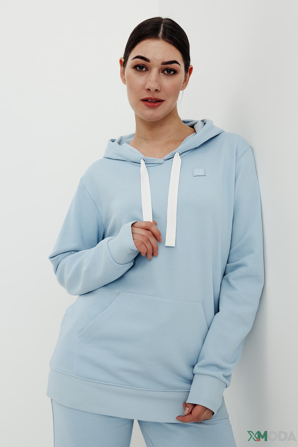 Толстовка Margittes голубая с капюшоном
