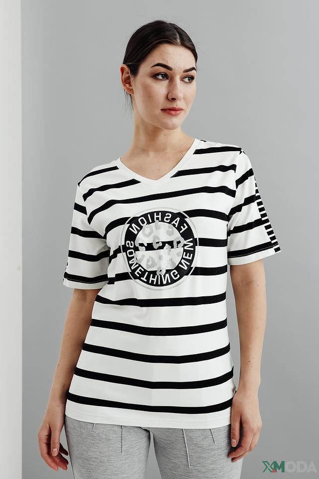 Футболка Tuzzi в полоску с принтом