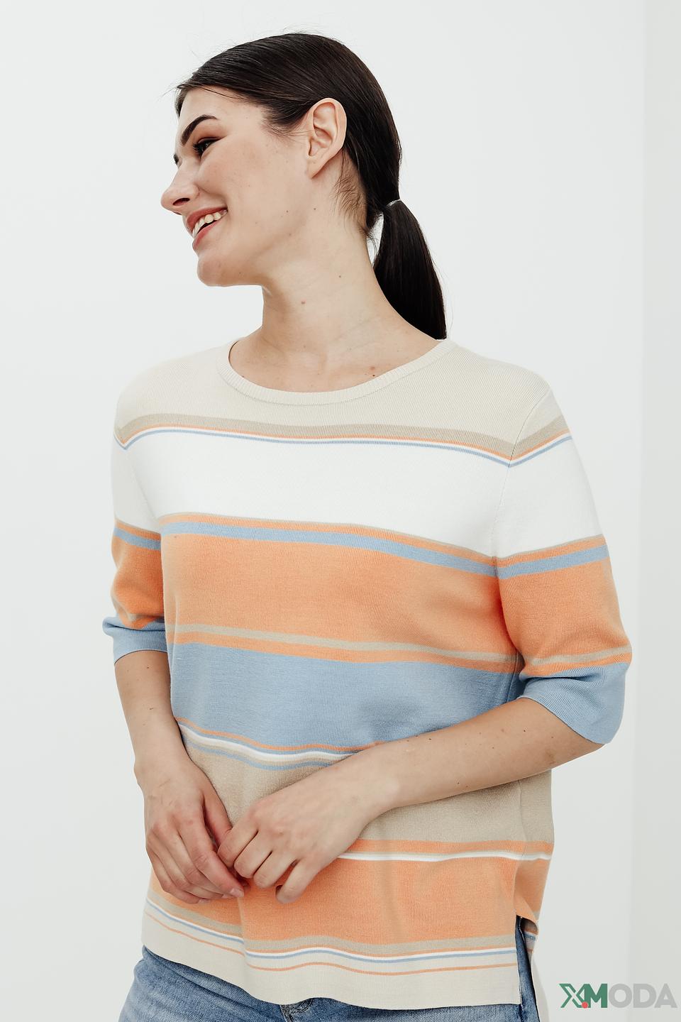 Пуловер Gerry Weber полоска бежевый