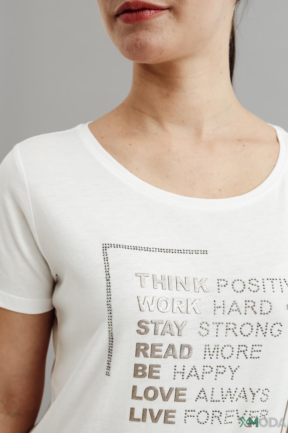 Футболка Monari с принтом белый