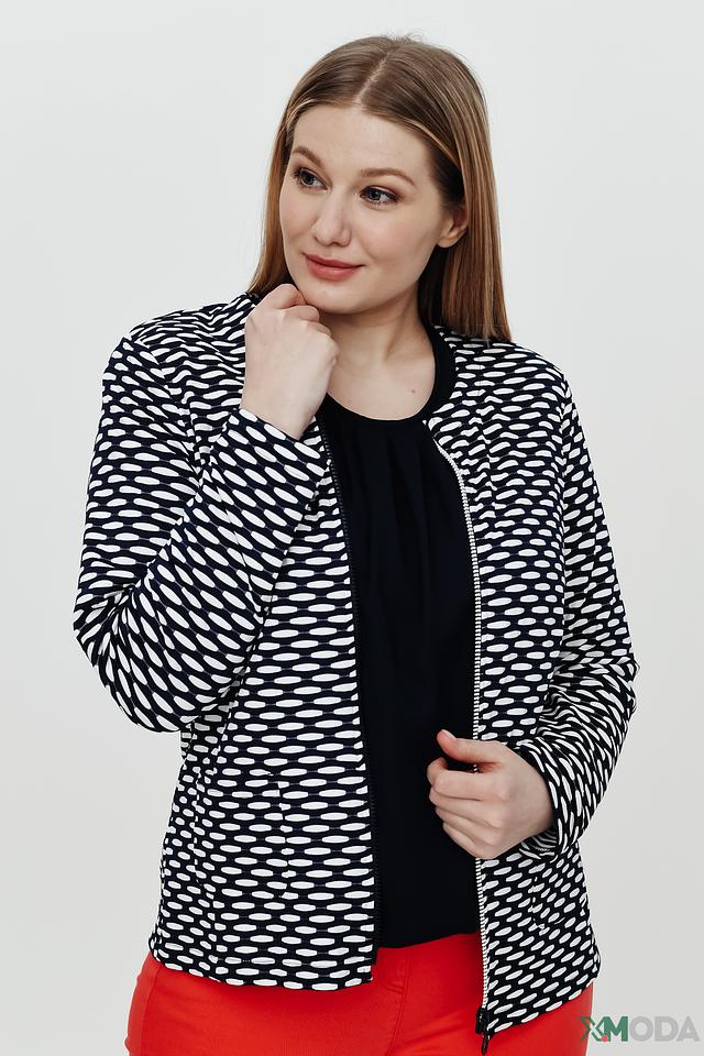 Жакет Frank Walder в чёрно-белую полоску