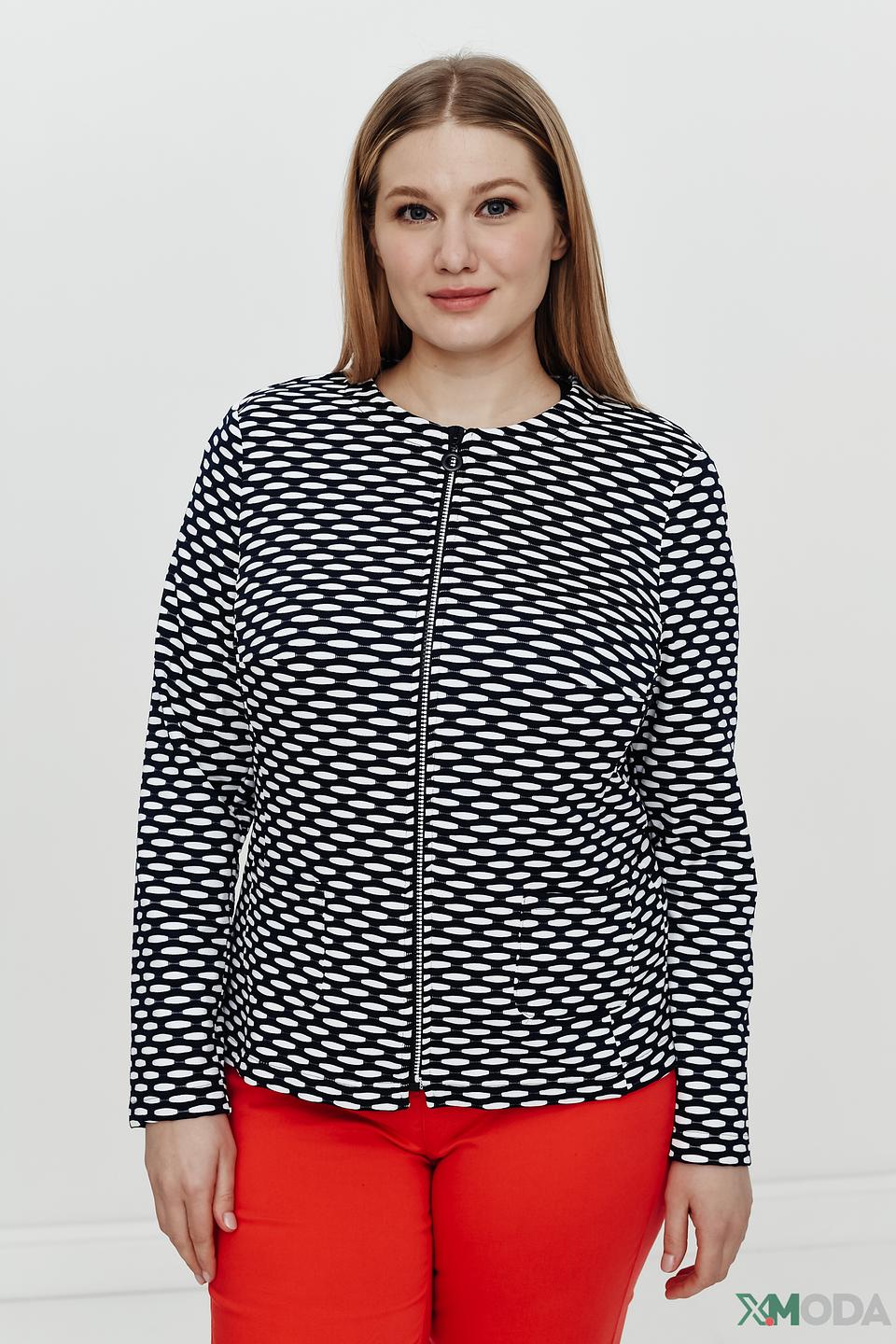 Жакет Frank Walder в чёрно-белую полоску