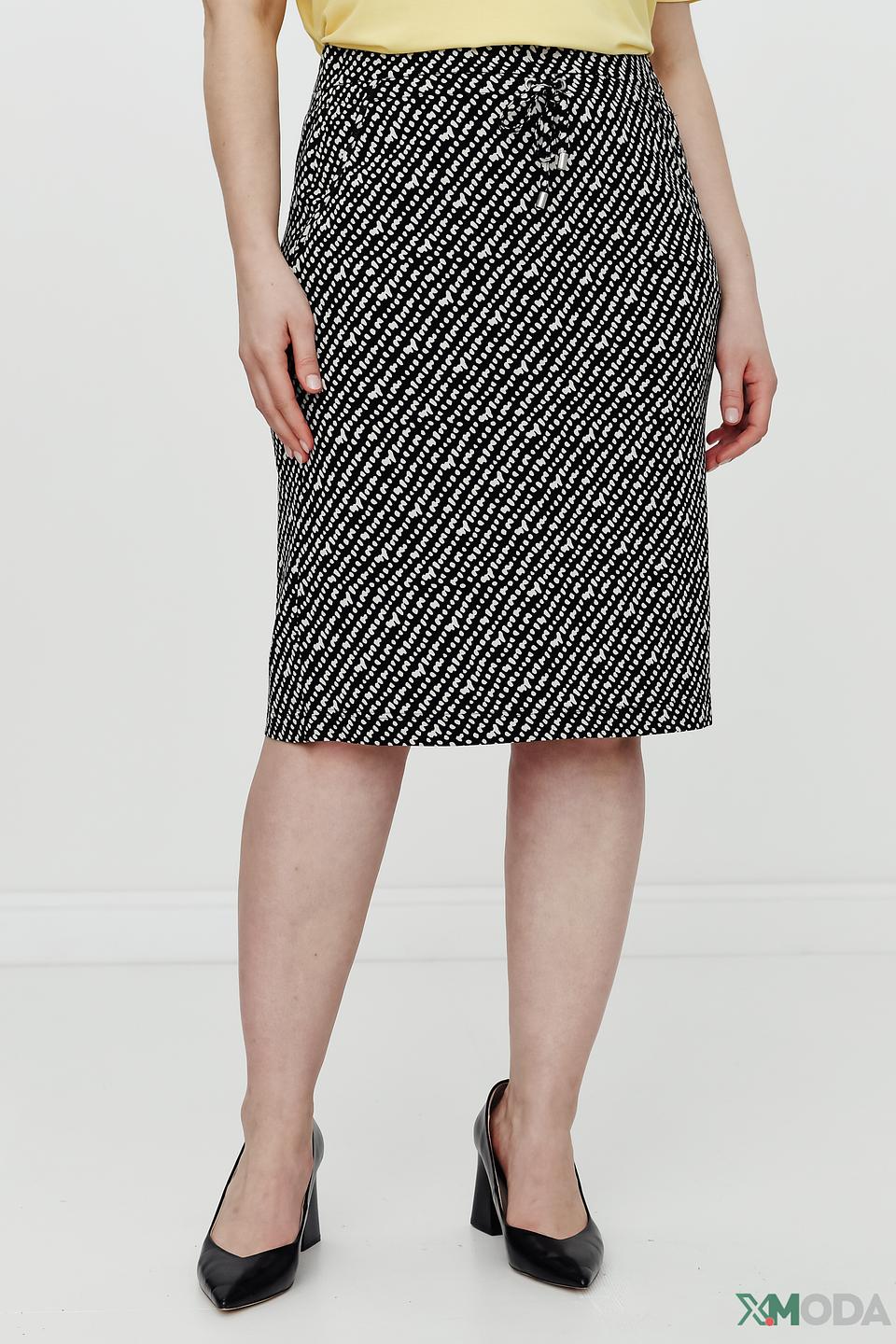Юбка Frank Walder в чёрно-белый принт