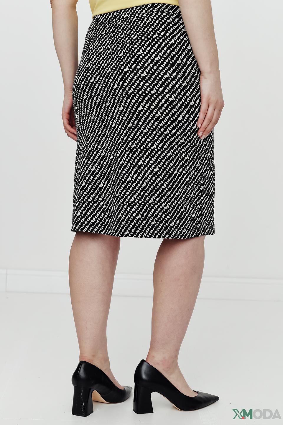 Юбка Frank Walder в чёрно-белый принт