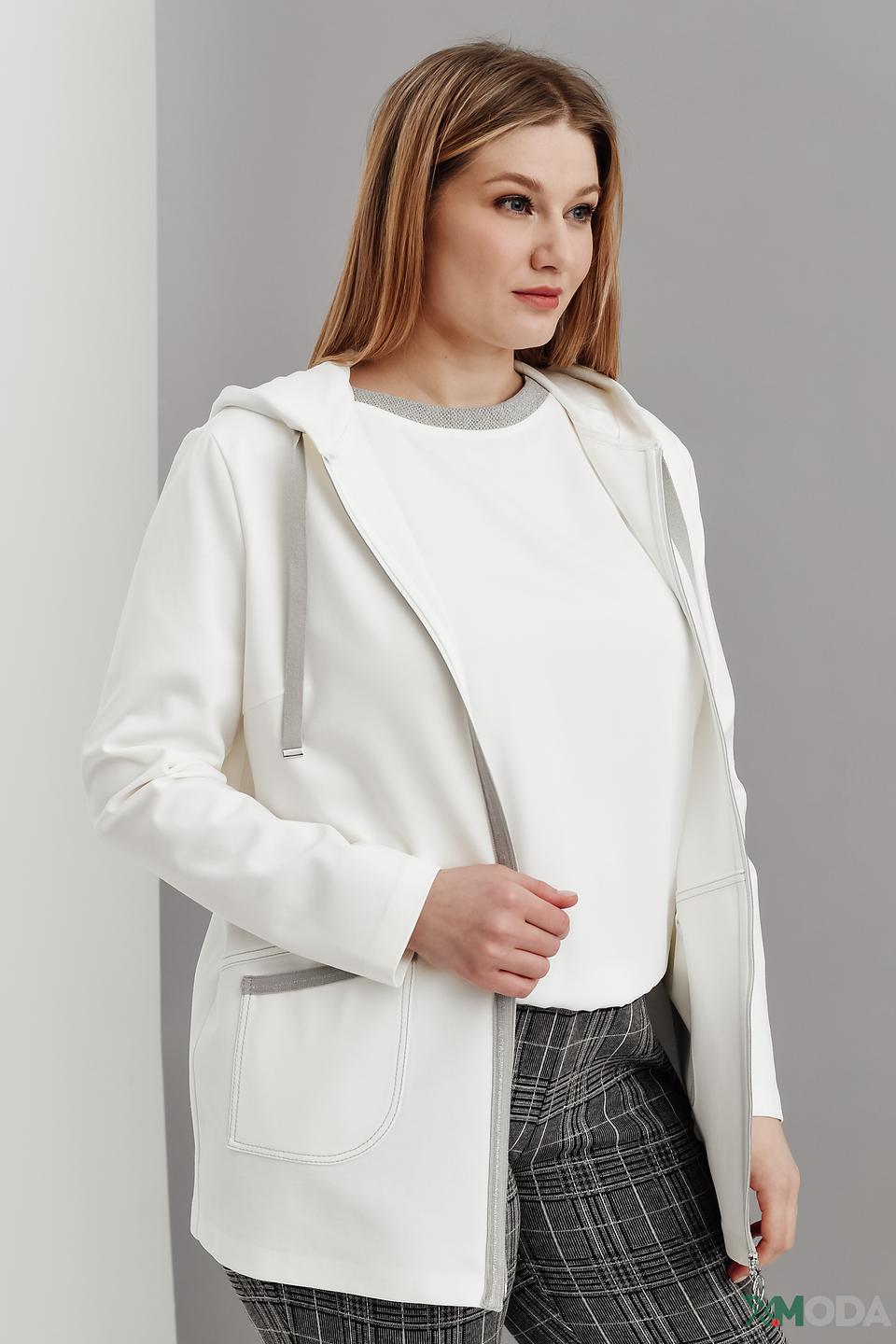 Жакет Frank Walder с капюшоном белый
