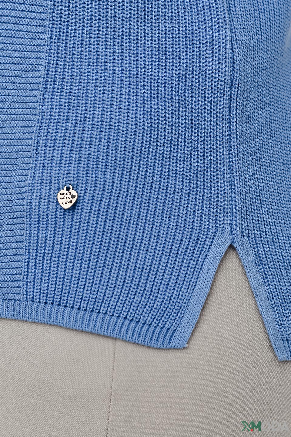 Пуловер Rabe collection голубой с текстурой