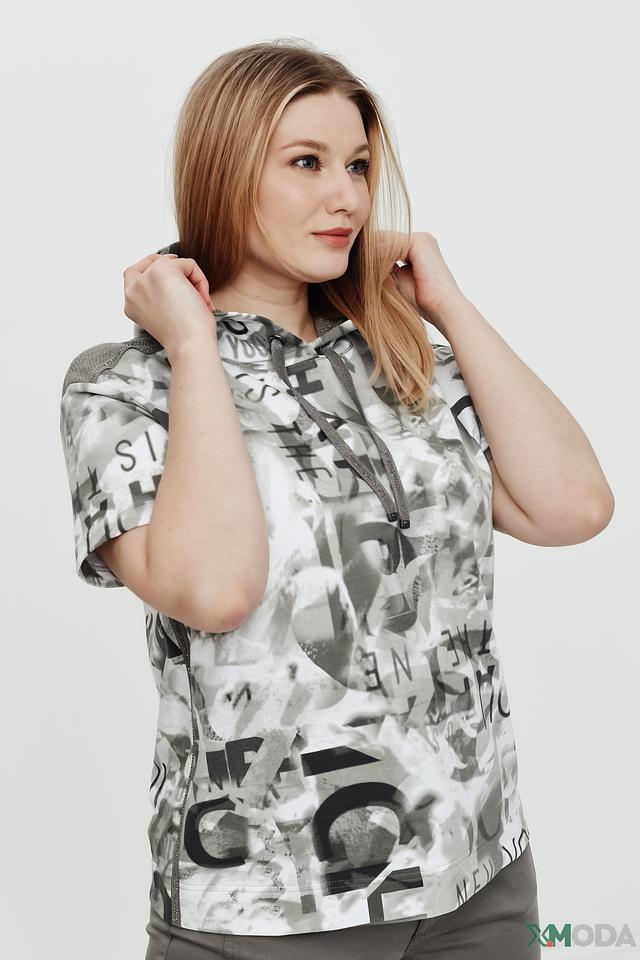 Джемпер Rabe collection с принтом серый