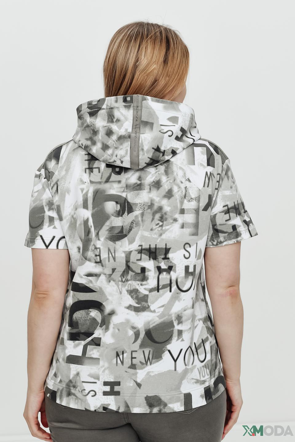 Джемпер Rabe collection с принтом серый