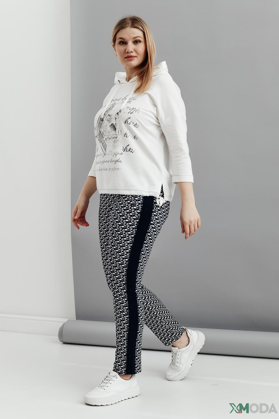 Пуловер Thomas Rabe с принтом белый