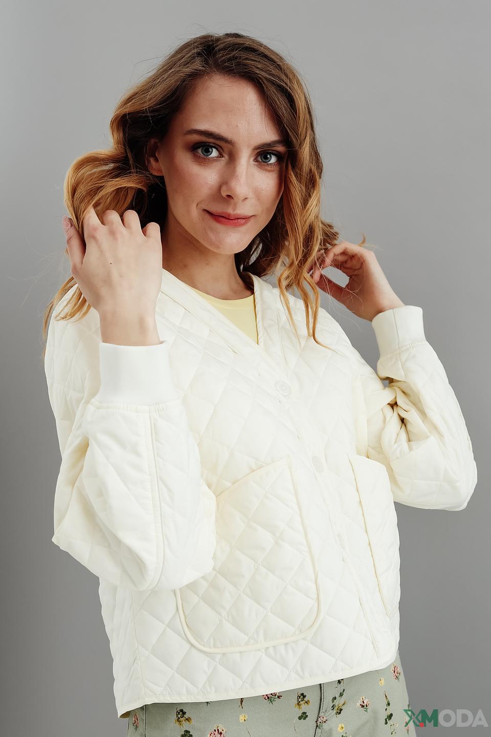 Куртка Rich and Royal стеганая кремовая