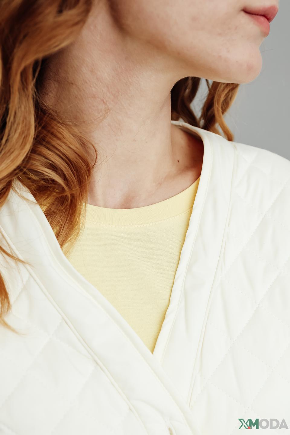 Куртка Rich and Royal стеганая кремовая