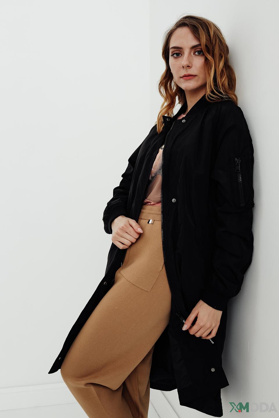 Куртка Beaumont чёрная удлинённая