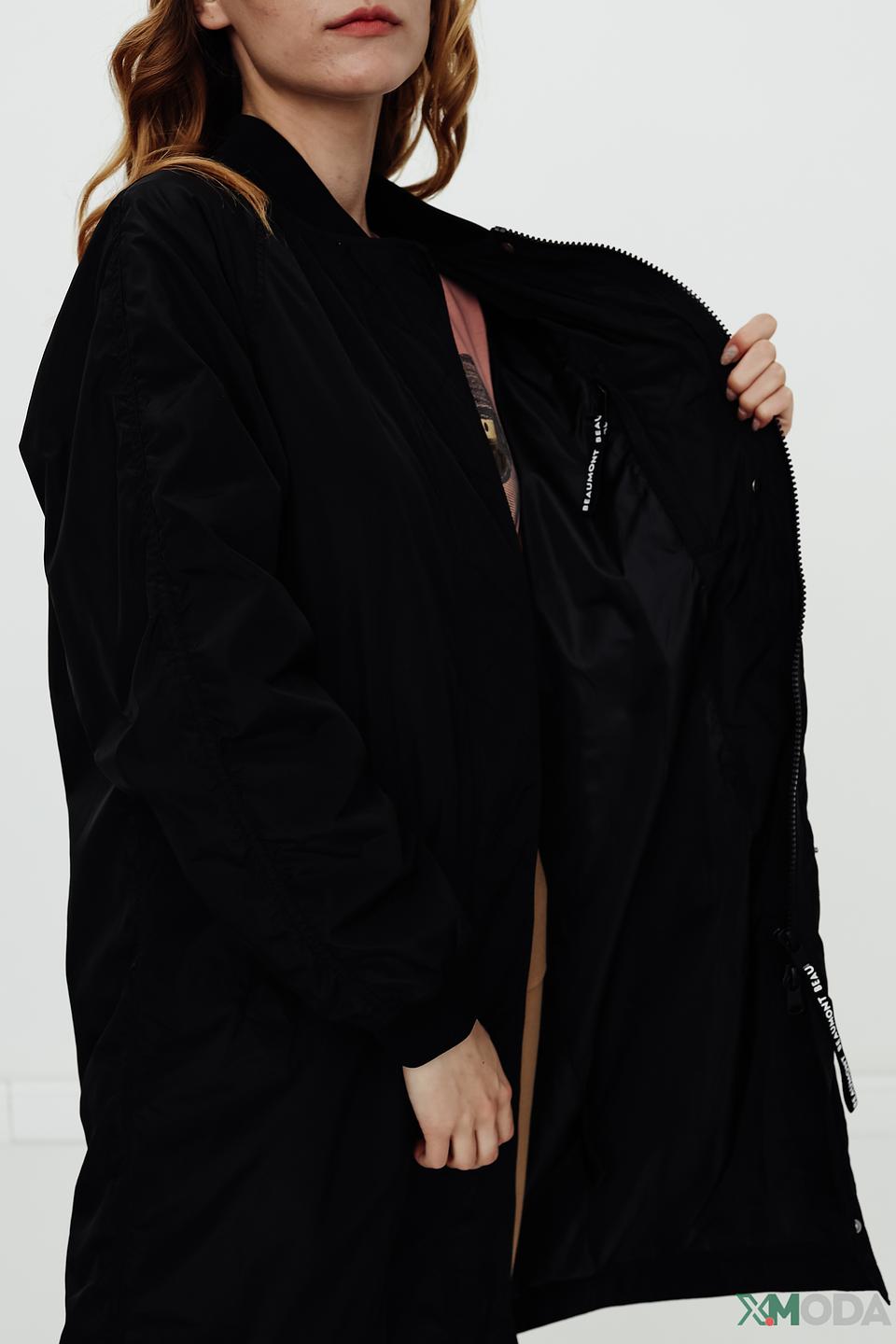 Куртка Beaumont чёрная удлинённая