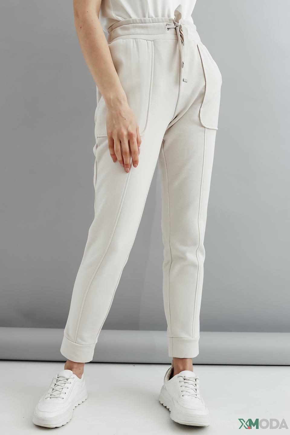 Брюки Monari бежевые с манжетами