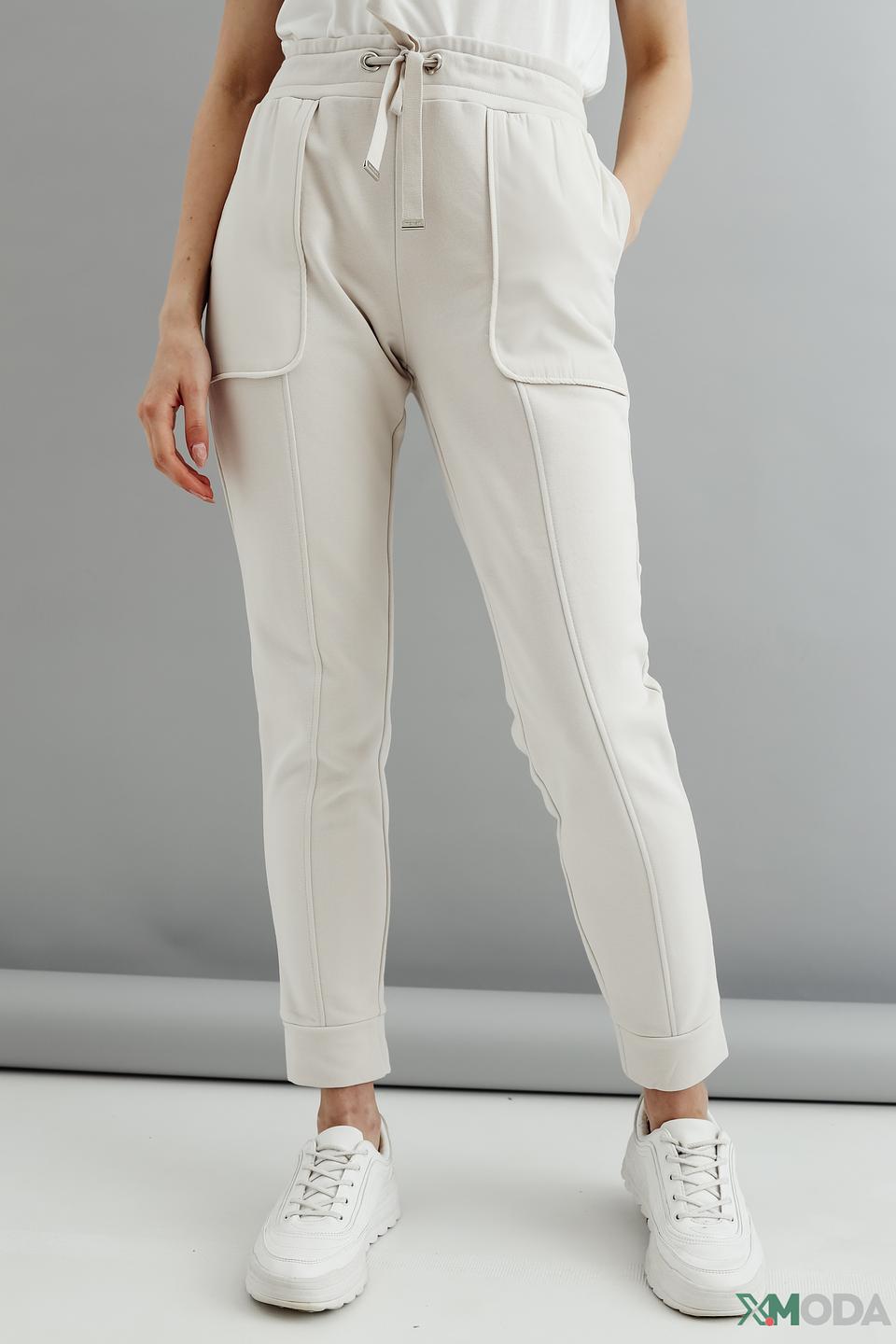 Брюки Monari бежевые с манжетами